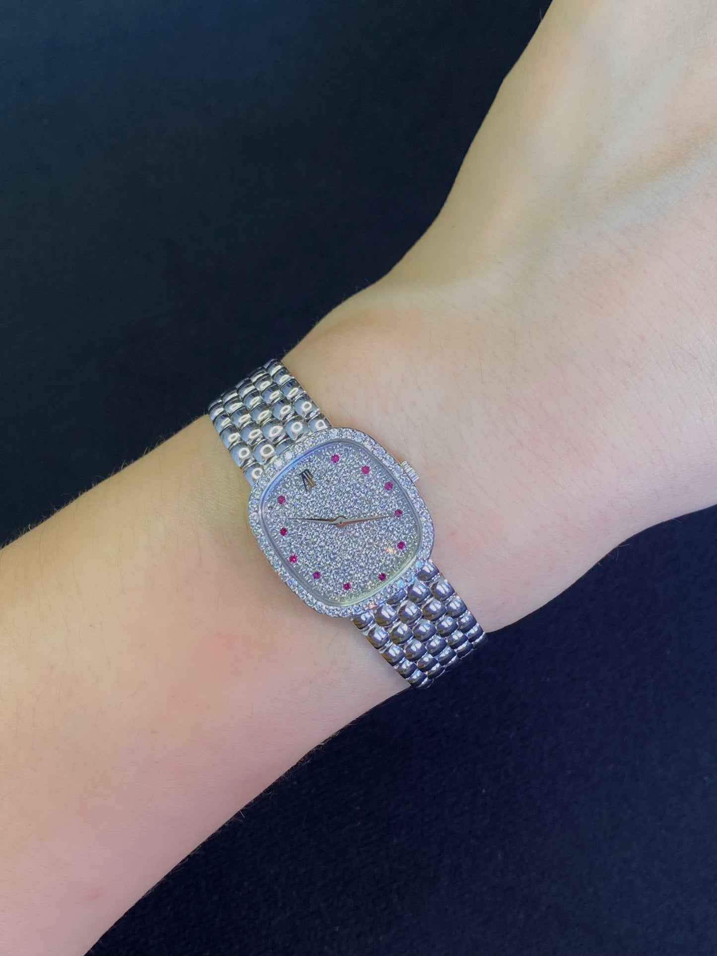 Audemars Piguet Baby Cobra Pave Diamond Ruby Indices