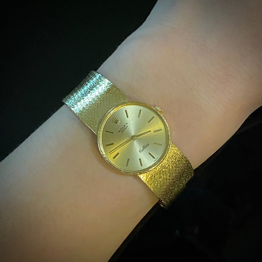 Rolex Cellini 3810 18K Yellow Gold Manual Winding Ladies Watch - PM Vintage Watches - Rolex