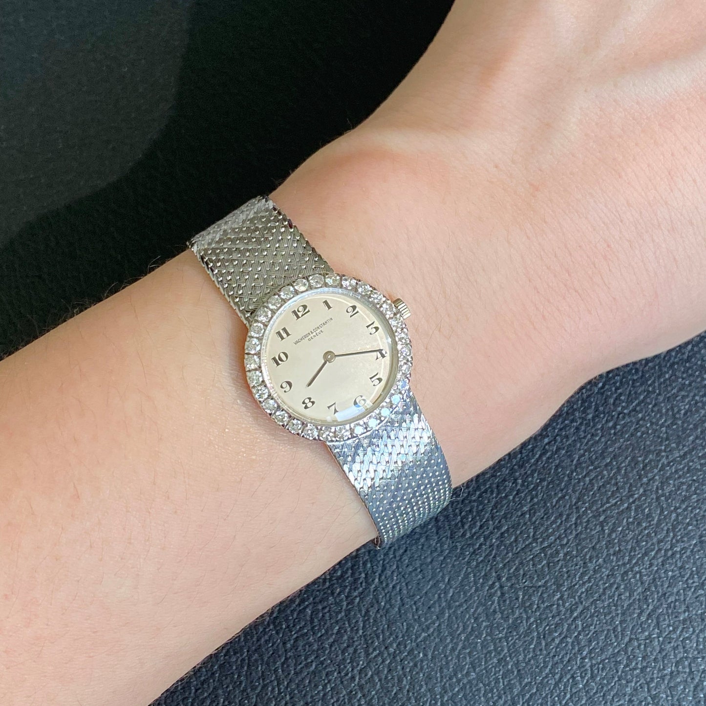 Vacheron Constantin 7146 Vintage Ladies Watch 18k White Gold Diamond Bezel - PM Vintage Watches - Vacheron Constantin