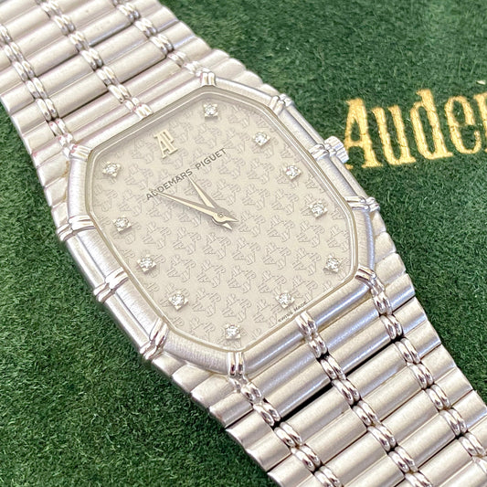 Audemars Piguet Bamboo AP Logo Dial 18K White Gold - PM Vintage Watches - Audemars Piguet