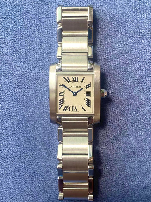 Cartier Tank Francaise 2384 SM Quartz Ladies' Watch - PM Vintage Watches - Cartier