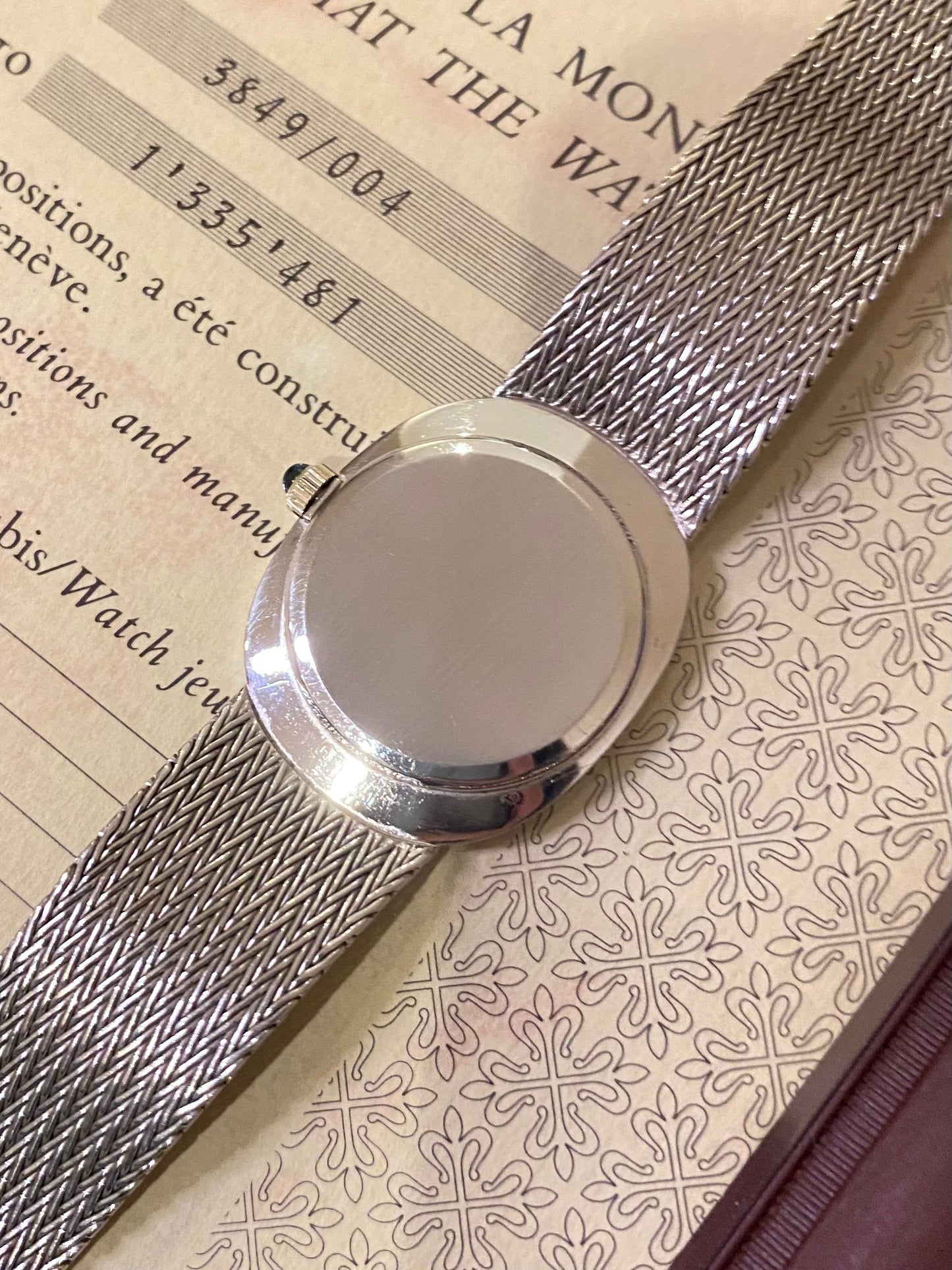 RARE Patek Philippe Ellipse 3849/4 18K White Gold Manual Winding Full Set - PM Vintage Watches - Patek Philippe