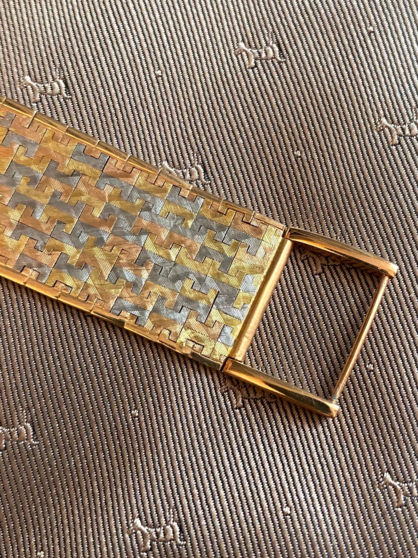 RARE Piaget Tricolour Three Colour Cushion Shape 18K Gold Mens Vintage Watch - PM Vintage Watches - Piaget