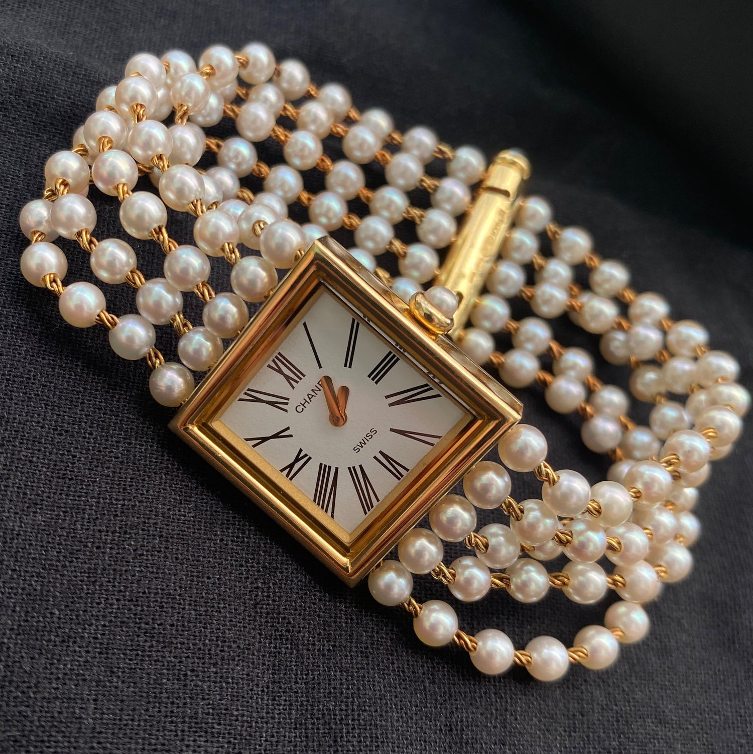 Chanel Mademoiselle 1989 Pearl Watch PM VINTAGE WATCHES