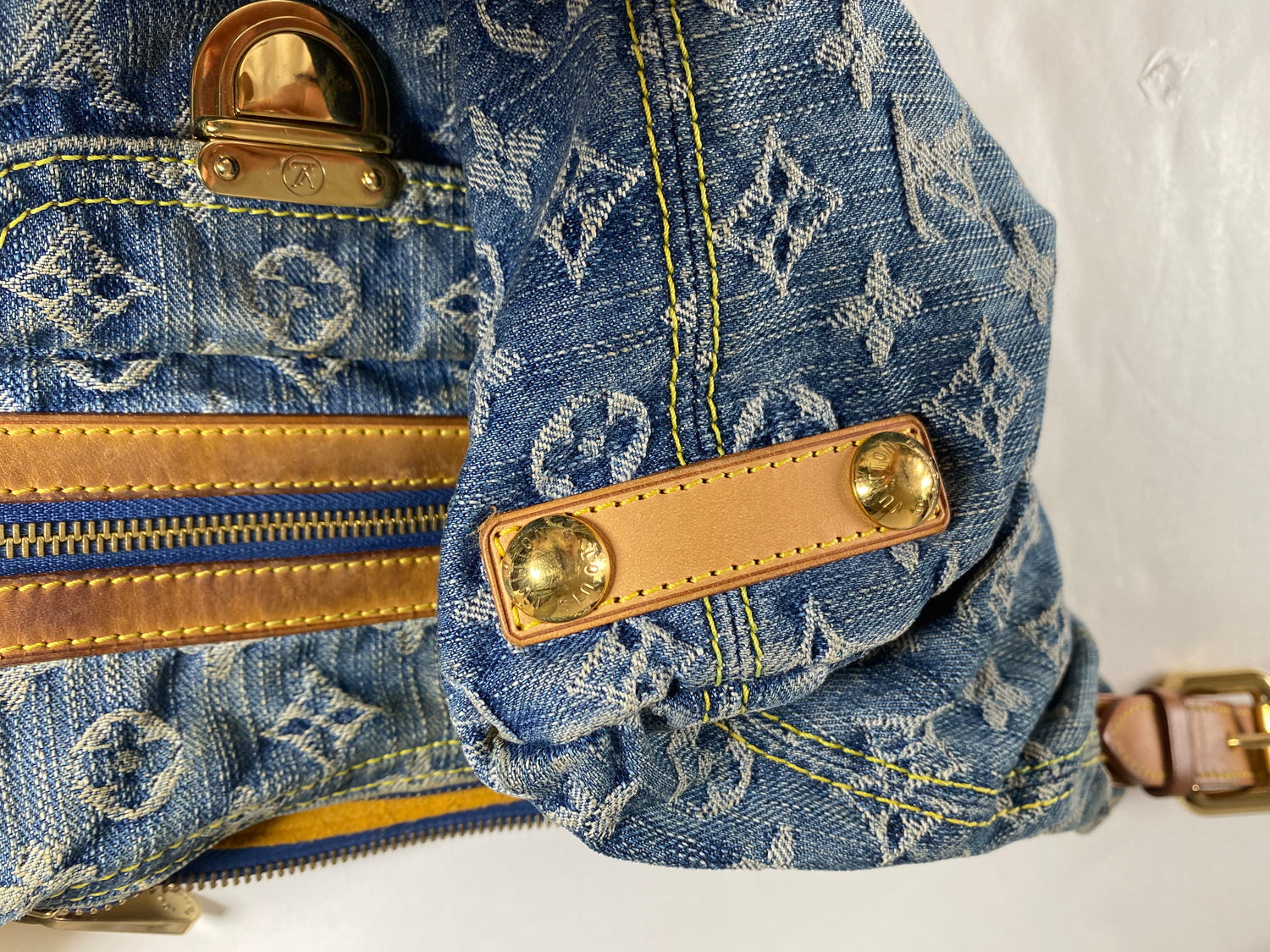Vintage Louis Vuitton denim / Jeans bag/baggy PM, - Depop