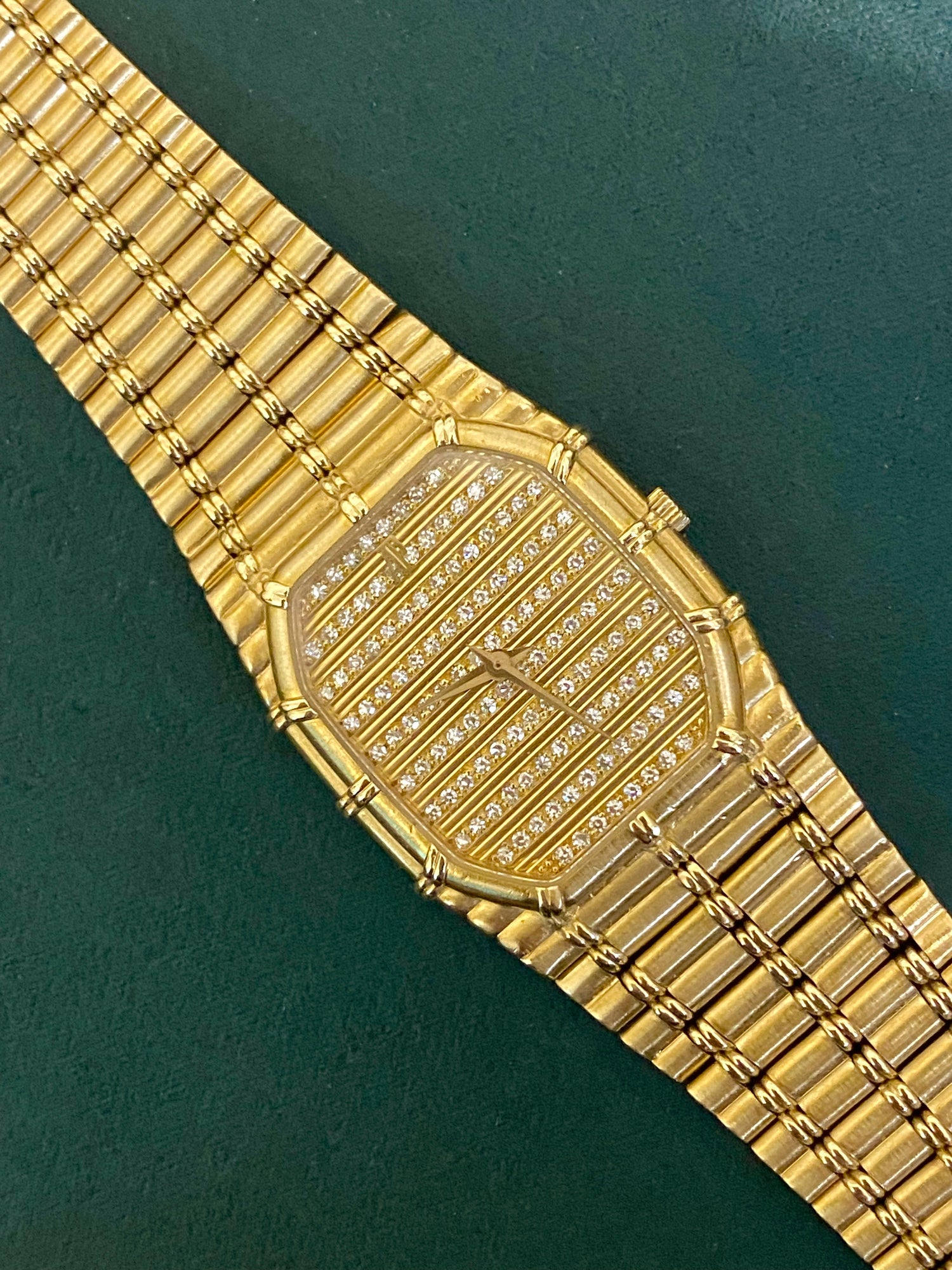 Audemars Piguet Bamboo Paved Diamond QZ Watch - PM Vintage Watches -