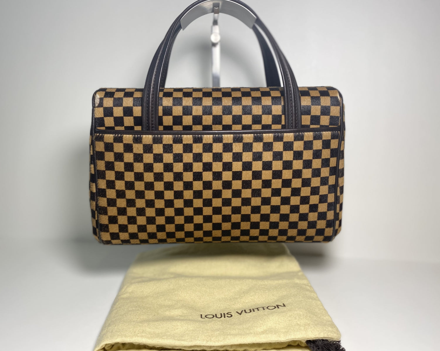 Louis Vuitton Limited Edition Damier Sauvage Calf Hair Lionne Bag
