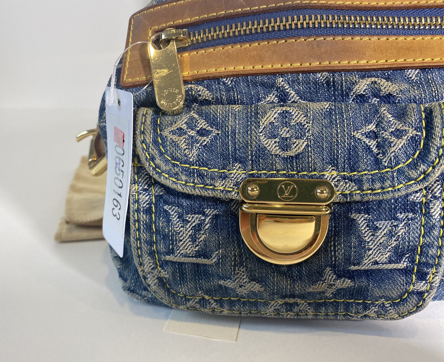 Louis Vuitton, Bags, Rarelouis Vuitton Denim Baggy Pm Bag