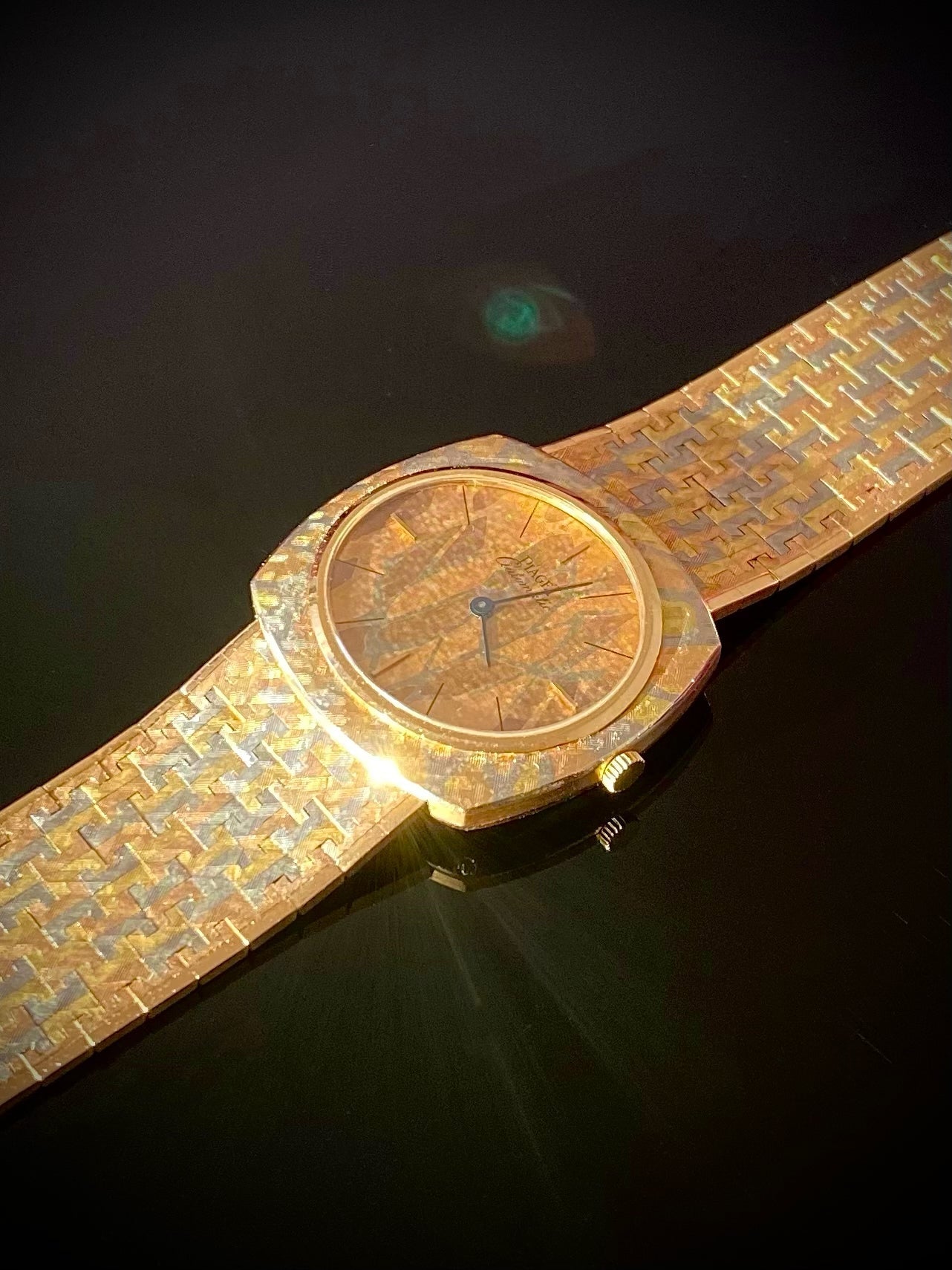 RARE Piaget Tricolour Three Colour Cushion Shape 18K Gold Mens Vintage Watch - PM Vintage Watches - Piaget